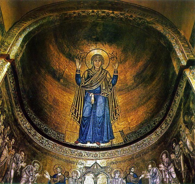 Мозаика Софийского собора в Киеве.  Нерушимая стена