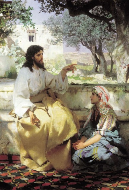 Генрих Семирадский. Христос у Марфы и Мари. 1886 (Фрагмент)