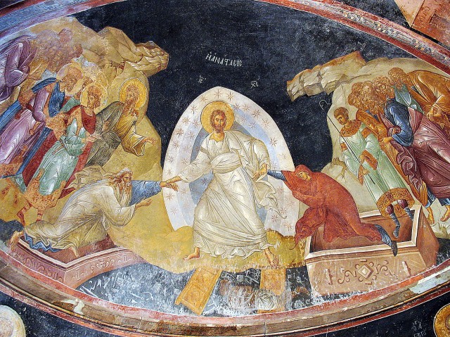Фреска "Воскресение Христово" (Константинополь, монастырь Хора, XIII в.