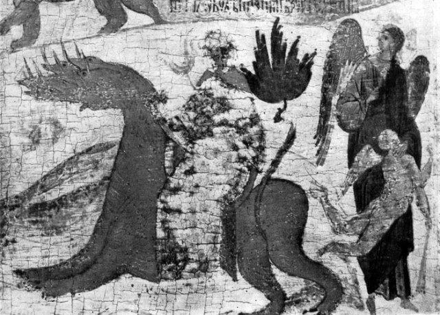 Вавилонская блудница. Икона "Апокалипсис". Конец XV в. Москва, Успенский собор