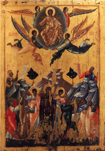 Икона "Вознесение Господне" XVI  в. Сербия. Монастырь Высокие Дечаны (Косово)