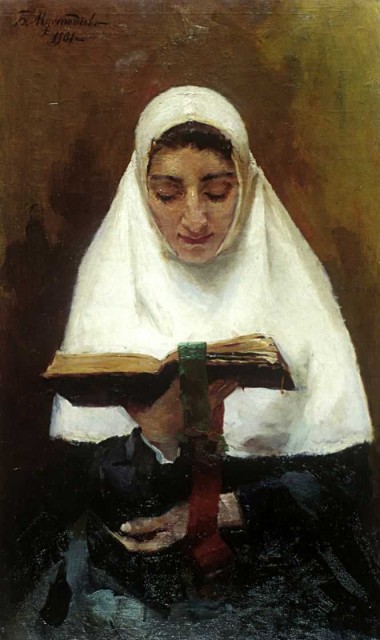 Кустодиев Борис Михайлович. Монахиня. 1901 г.