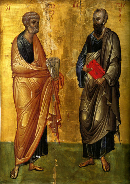 Апостолы Петр и Павел. Византия. XIV в. Египет. Синай, монастырь св. Екатерины