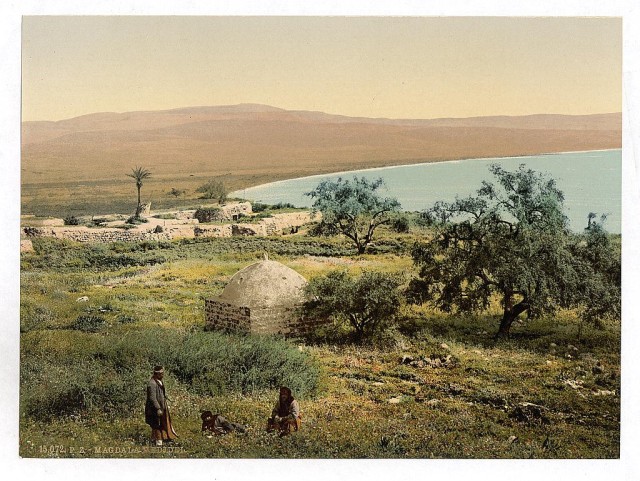 Местечко Эль-Медждель в 5 км к северо-западу от Тиверии, родина Марии Магдалины (фото 1900-х)