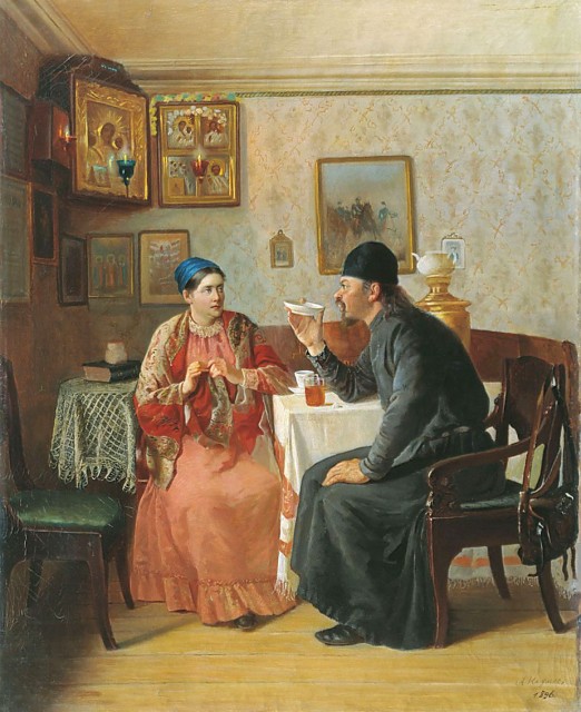 Наумов Алексей Аввакумович. Чаепитие. 1896 г.