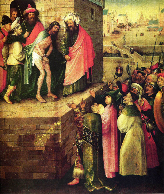 Иероним Босх. «Се, Человек!» (Христос перед толпой). 1490 -1500 гг. Художественная галерея(Stadelsches Kunstinstitut), Франкфурт, ГерманияБосх