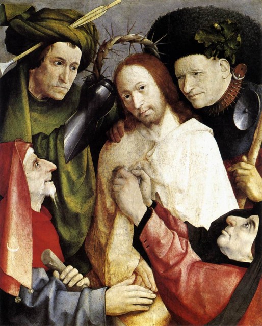Иероним Босх. Увенчание терновым венцом (Осмеяние Христа). 1508-1509. Национальная галерея. Лондон