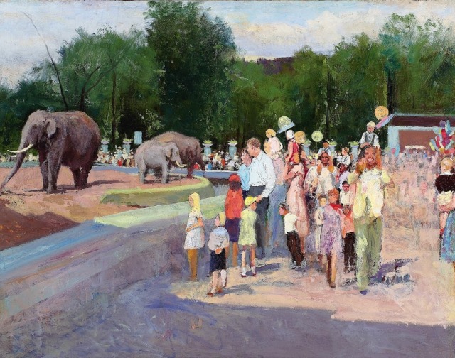 Николаев Кузьма Васильевич. «Московский зоопарк» 1950 г.