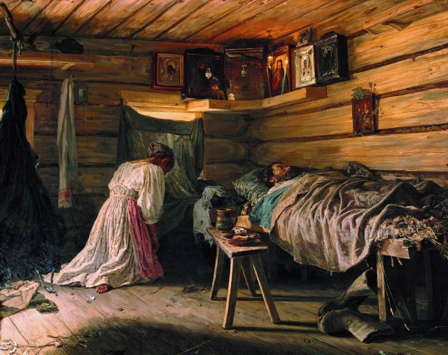 Василий Максимов. Больной муж. 1881 г.