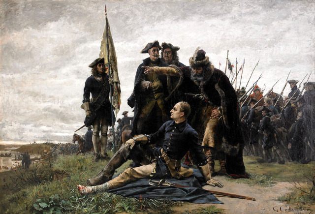 Густав Седерстрём. Мазепа и Карл XII после Полтавской битвы