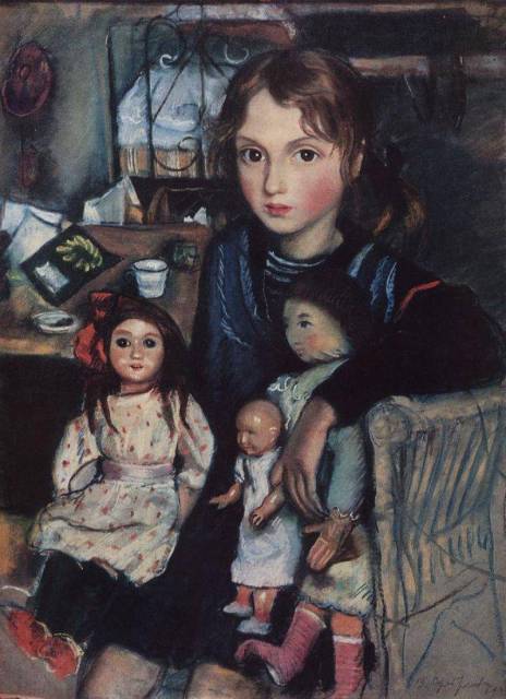 Зинаида Серебрякова. Катя с куклами. 1923 г.