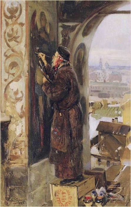 Владимир Маковский Иконописец. 1891 г. Вологодская областная картинная галерея
