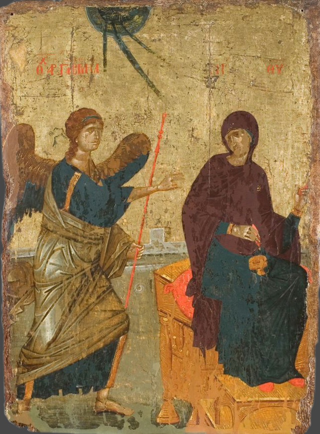 Благовещение. 1350 г.; Балканы; XIV в.; Сербия. Белград. Национальный музей