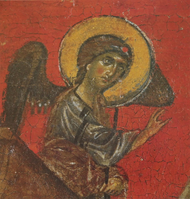Ангел благовествующий. Фрагмент иконы; Византия. Греция; XII в.