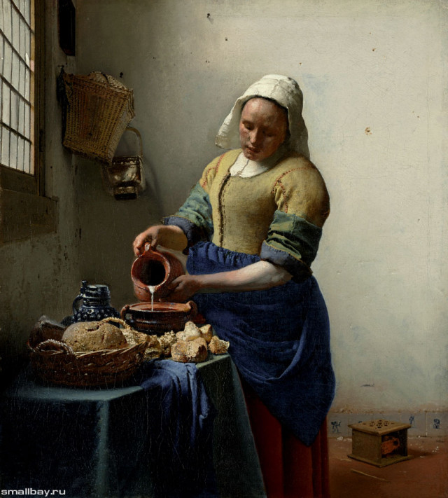 Вермеер Ян Делфтский. Служанка с кувшином молока, 1660 г. Рейксмузеум, Амстердам