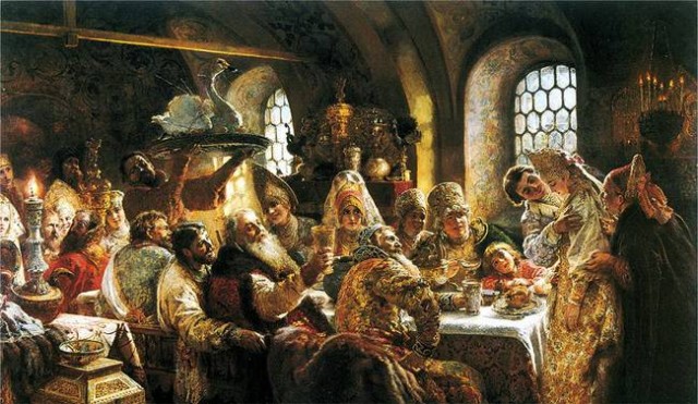 Маковский Константин Егорович Боярский свадебный пир в XVII веке. 1883 г.