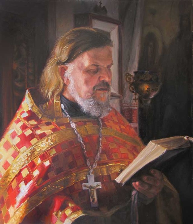 Родионов Игорь Иванович. Портрет священника. 2009 г.