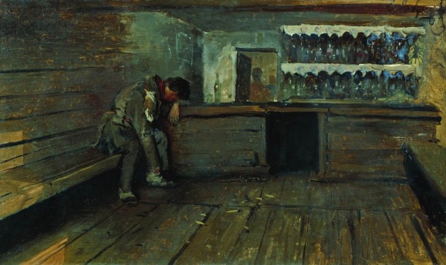 Рябушкин Андрей Петрович. Кабак. 1891 г. Государственная Третьяковская галерея