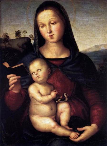 Рафаэль Санти. Мадонна Солли. 1500-1504 .1499-1504 годы. Берлинская картинная галерея