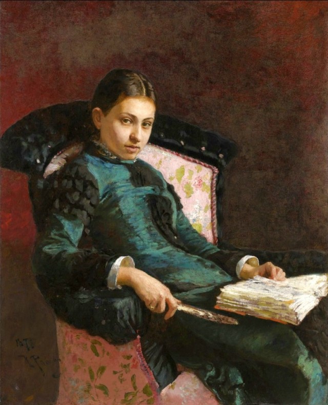 Илья Ефимович Репин. Портрет жены художника, Вера Репина. 1878 г.