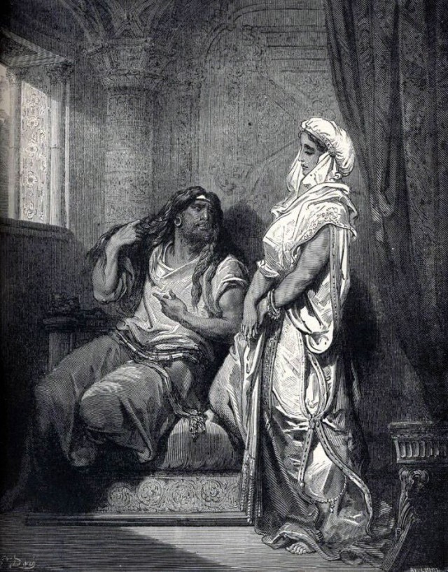 Пауль Гюстав Доре (1832 - 1888). Самсон открываёт Далиле тайну своей силы