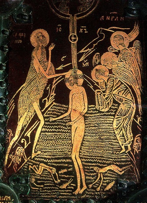 Крещение Господне. Клеймо Васильевских врат. 1335–1336 гг.